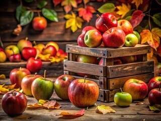 Celebrating National Apple Day: A Vibrant Display of Fresh Apples in Various Colors and Textures, Perfect for Fall Recipes and Healthy Snacking Inspiration