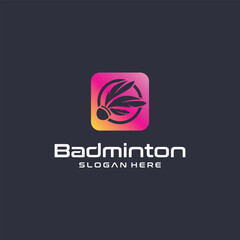 Badminton sports logo design, league matches, badminton sports tournaments.