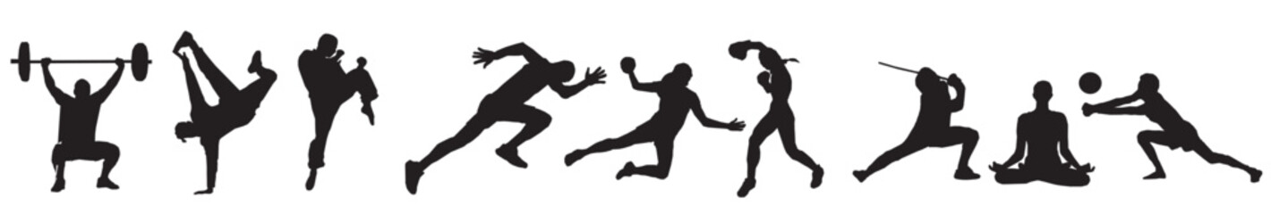 illustration of a silhouette of sports people