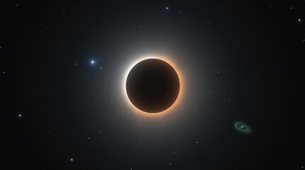 Naklejka premium Illustration of an eclipse with a bright circle.