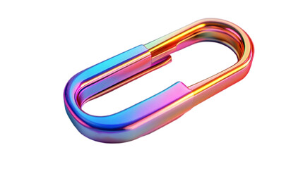 3D Render of a Shiny, Iridescent Metal Loop