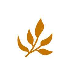 brown leaf branch vector illustration