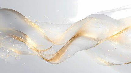 digital technology gold and white wave lines illustration poster background
