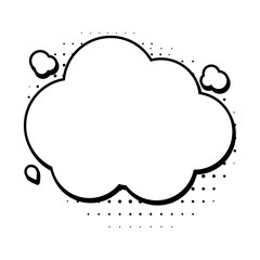 Empty comic style speech buble chat vector image. halftone shadow retro buble chat