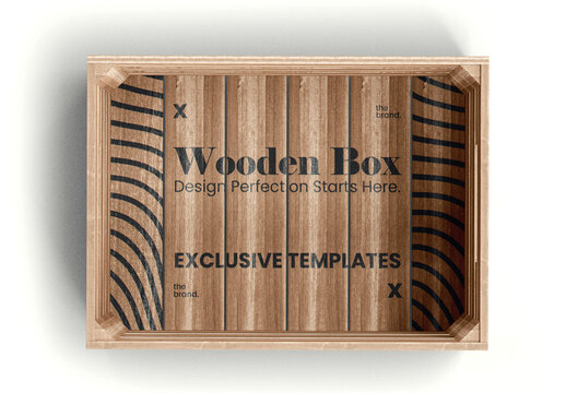Wooden Box Mockup