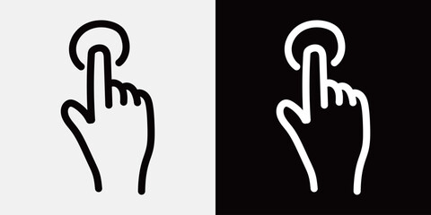 手描きの手、ハンドサインのアイコンセット