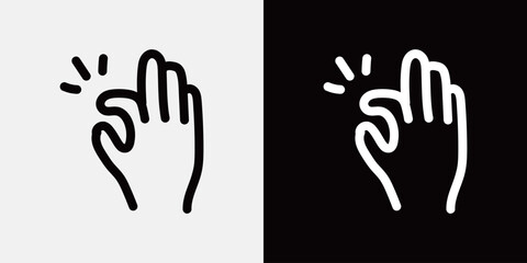 手描きの手、ハンドサインのアイコンセット