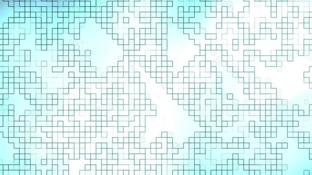 Abstract background of blue waves and dots, particle flow and abstract background animation

