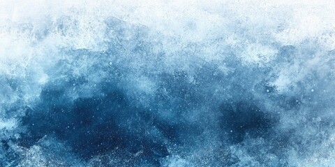 Obraz premium Abstract frosty blue textures on a clean white and dark blue gradient background, creating a vibrant and elegant design for winter holiday cards or banners..
