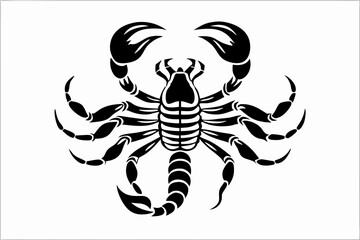 Striking Scorpion Vector Design with Bold Silhouette and Intricate Details

