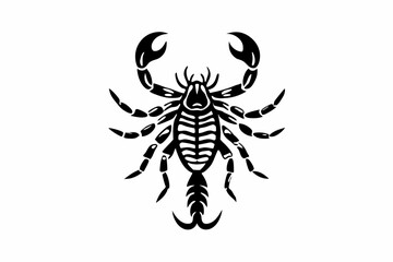 Striking Scorpion Vector Design with Bold Silhouette and Intricate Details

