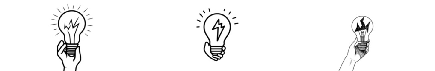 An uninterrupted line drawing of an electric light bulb, representing the concept of an idea forming, rendered in a contemporary illustration.