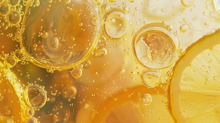 Lemon Bubble Water - a refreshing and vibrant visual. The image captures the effervescence and zesty appeal of lemon-infused sparkling water.