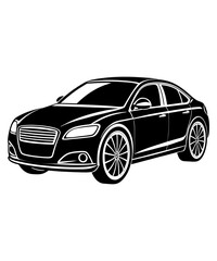 Obraz premium car icon silhouette vector illustration