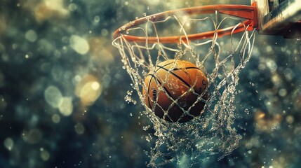Basketball Splash: A Thrilling Moment Captured