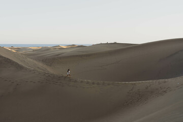 Paisajes de Las dunas de Maspalomas (Tirajana, al sur de Gran Canaria, Canarias, España)