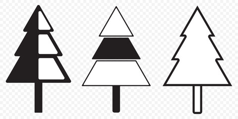 Christmas tree icon or Pine icon .Vector. eps 10.