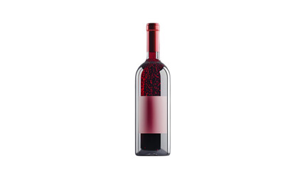 Red Wine Bottle 3D Illustration
