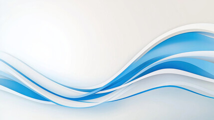 Obraz premium Smooth blue wave lines create elegant abstract background, perfect for various design projects. gentle curves and soft colors evoke sense of calm and creativity