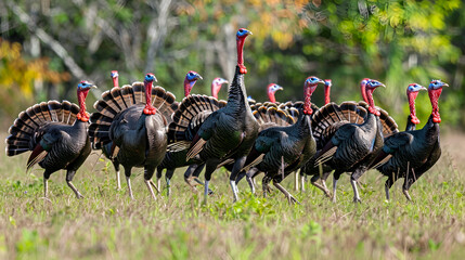 Rafter gobble or flock of male Tom Osceola Wild