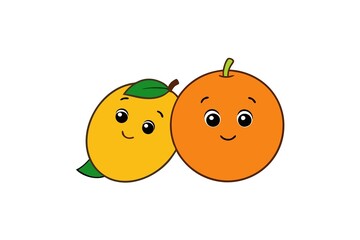 cartoon tropical orange mango juicy citrusy sweet