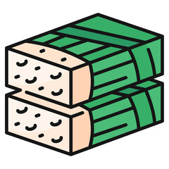 Nutrition Pack Icon,Tempe Filled line Icon