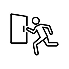 Running Person, Emergency Evacuation Icon