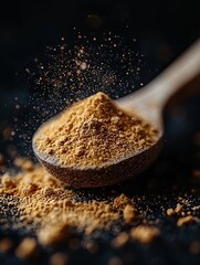 Coriander Powder on White Background
