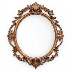 Ornate vintage picture frame with intricate detailing and an oval shape.