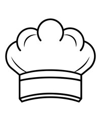 chef hat logo and icon silhouette vector illustration