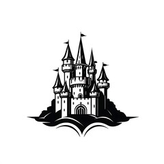 Obraz premium Castle logo design , isolated on white background