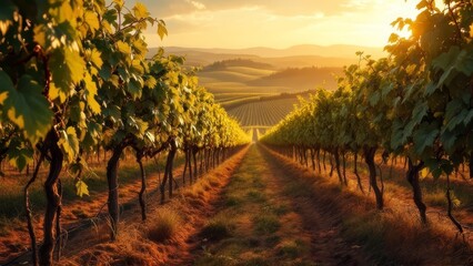 Naklejka premium Saint Emilion vineyard: breathtaking views.