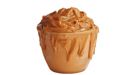 Creamy Peanut Butter in a Bowl - Realistic Image