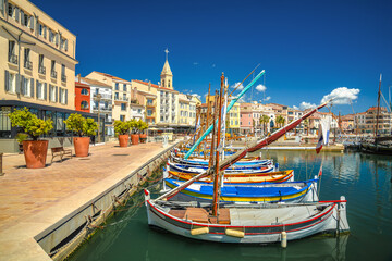 Town of Sanary sur Mer colorful waterfront view