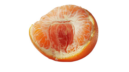 Half of a Peeled Orange Fruit with Visible Segments Illustration