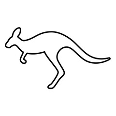 Kangaroo icon outline. Vector image