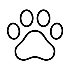 Cat Paw outline. Vector image