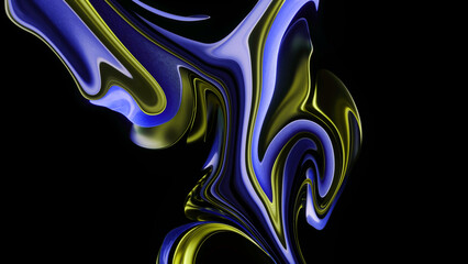 Abstract background with curved, flowing blue lines. Elegant and luxurious design element for posters, banners, and digital art.