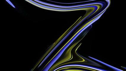 Abstract background with curved, flowing blue lines. Elegant and luxurious design element for posters, banners, and digital art.