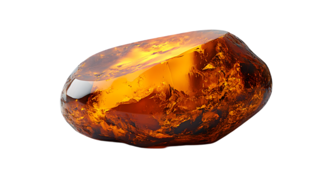 Amber Gemstone 3D Render