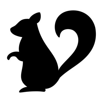 recommend clip art: Squirrel animal silhouette. Vector image