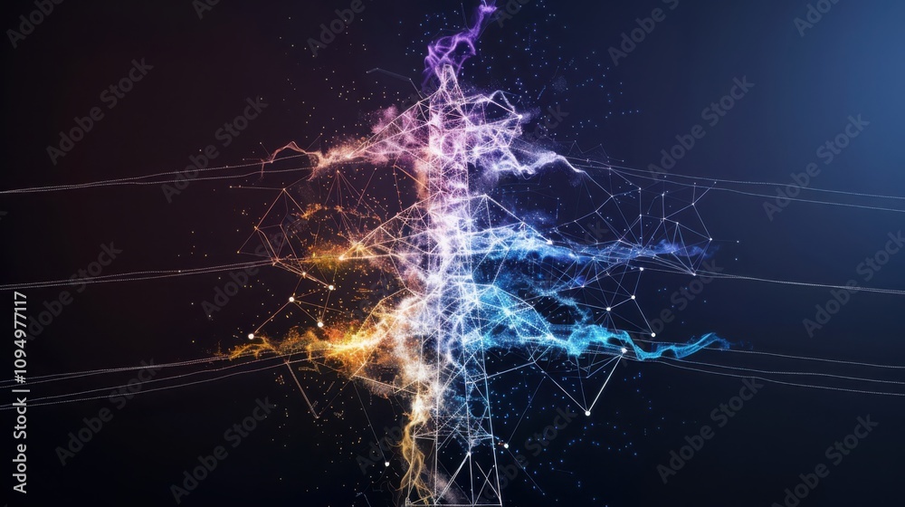 Poster visualizing algorithmic energy distribution networks a geometric power grid perspective with soft el