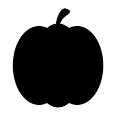 Pumpkin icon silhouette. Vector image