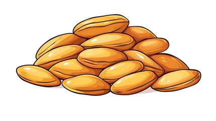 illustration A pile of wheat grains, perhaps symbolizing healthy snacks or foodstuffs.
