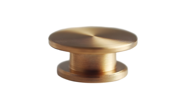 Gold Metal Knob 3D Illustration