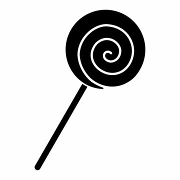 recommend clip art: Lollipop candy icon. Flat image
