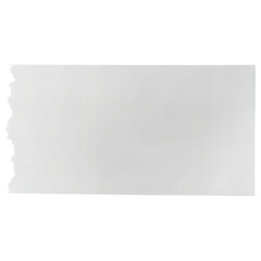 Naklejka premium Blank white paper with a scalloped edge, perfect for notes or messages.