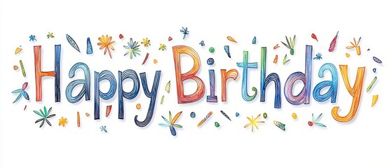 Vibrant birthday celebration with colorful pennant banner display festive atmosphere digital art cheerful environment close-up viewpoint joyful concept for seo impact