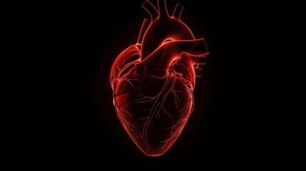 Glowing Human Heart