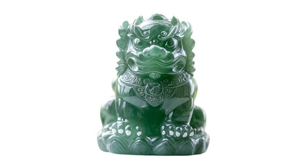 Jade Lion Statue - Green Jade Lion Sculpture